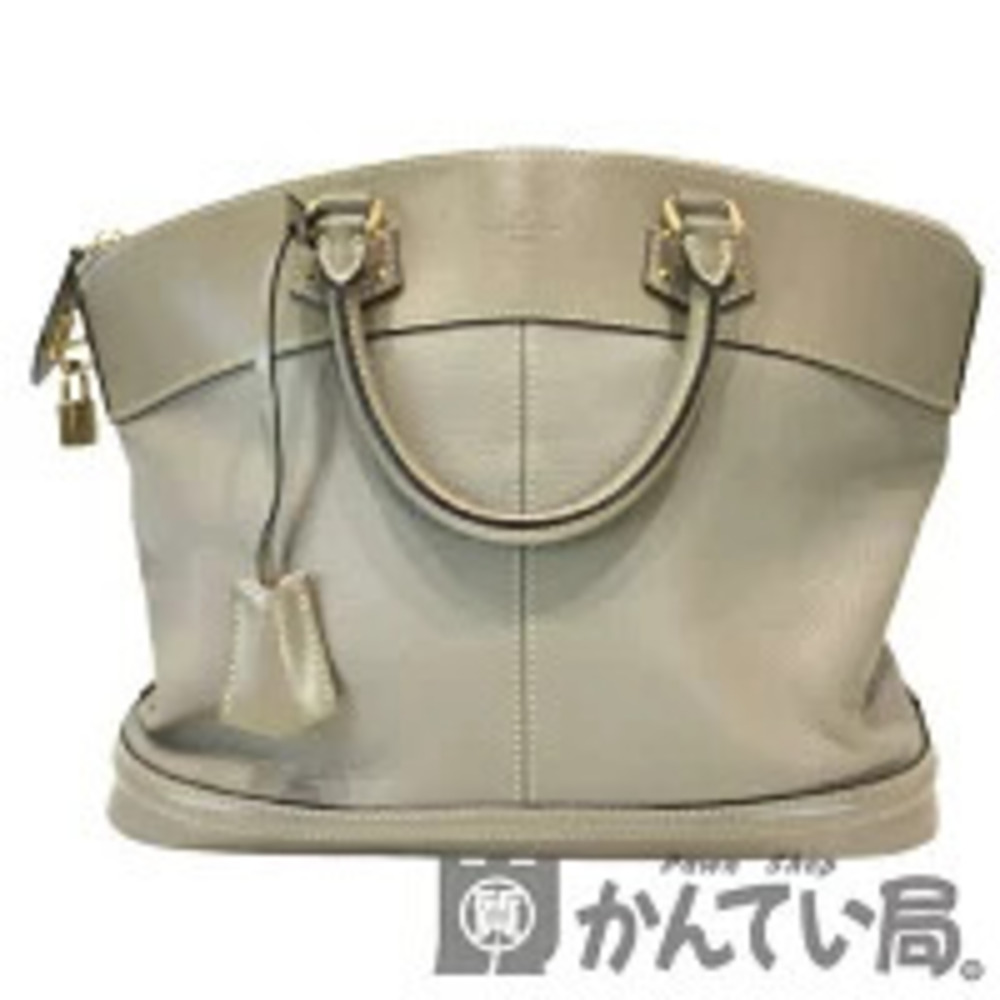 LOUIS VUITTON Lockit Suhali Handbag Gray Beige Greige Gray hand LV